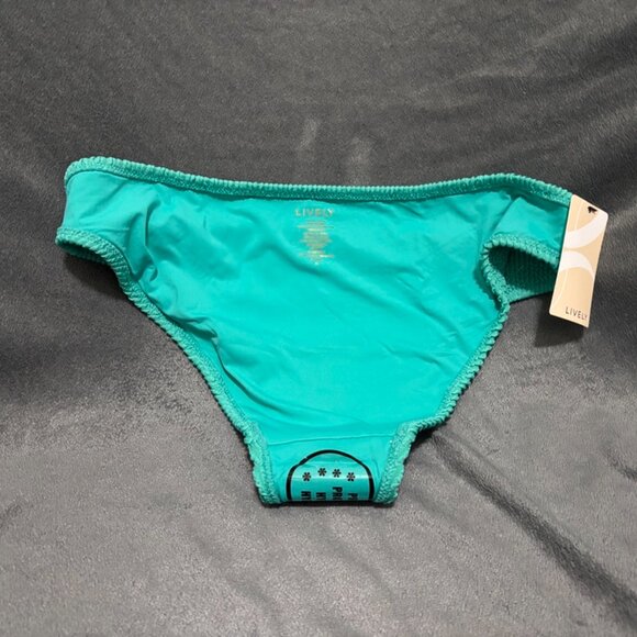 Medium Swim Ruched Bikini Bottom Aquamarine NWT - Picture 4 of 6